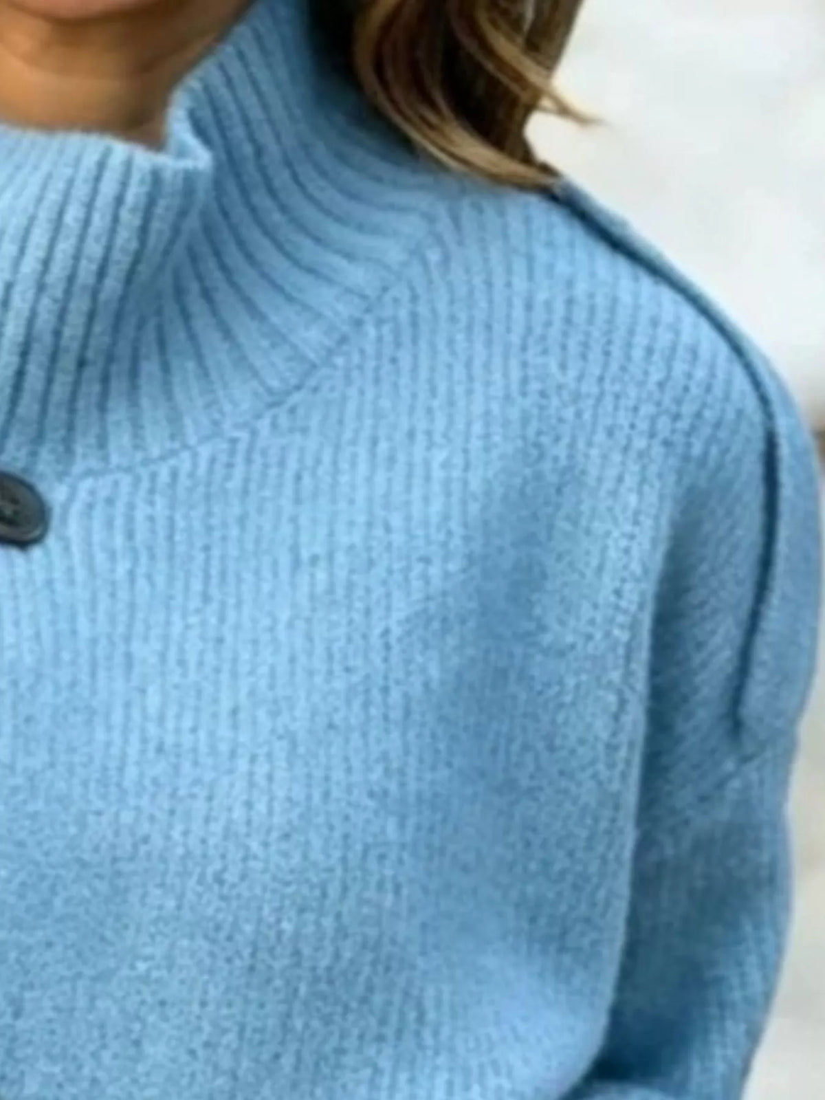 Ribbad cardigan med hög halsringning – bild 8