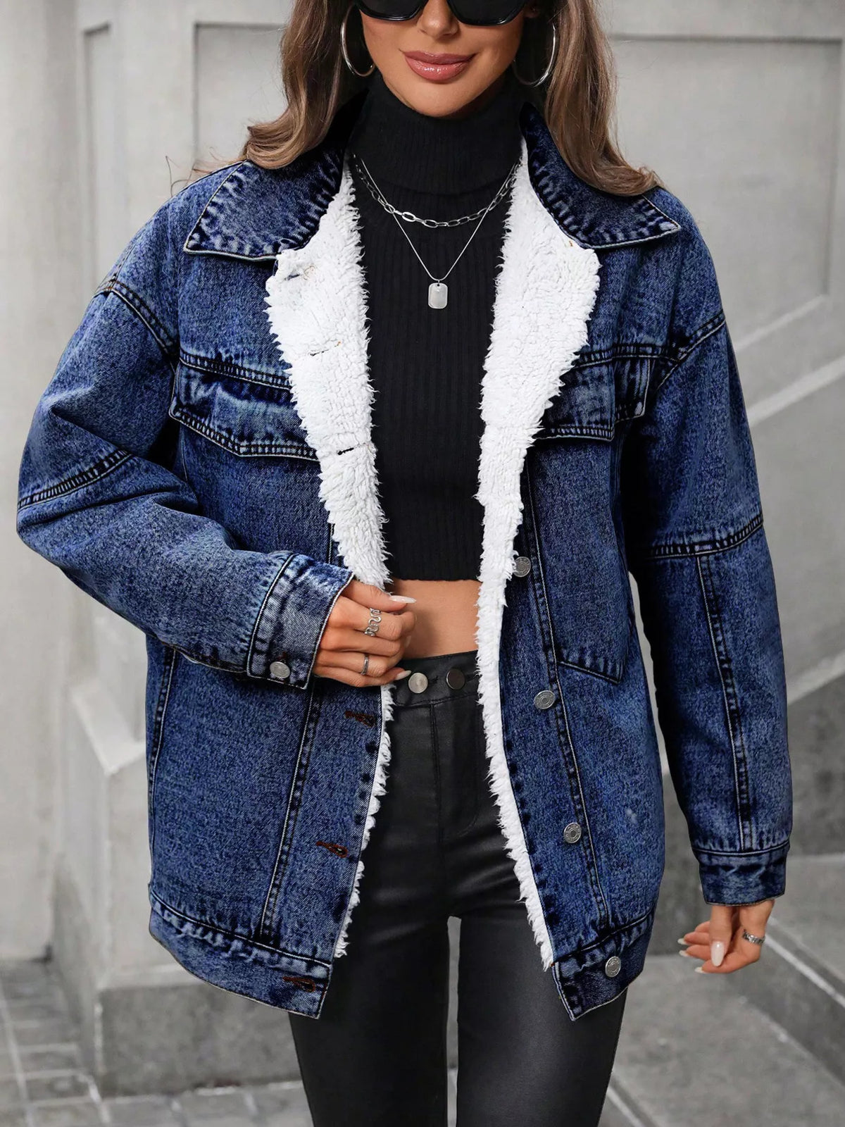 Fodrad jacka i denim