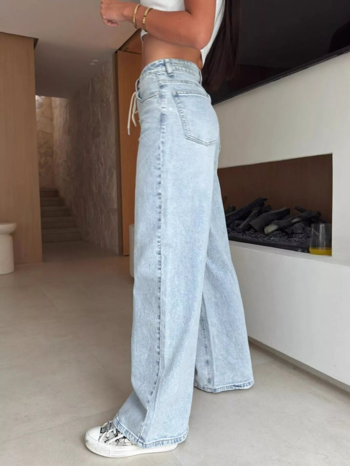 Jeans i spets med hög midja – bild 9