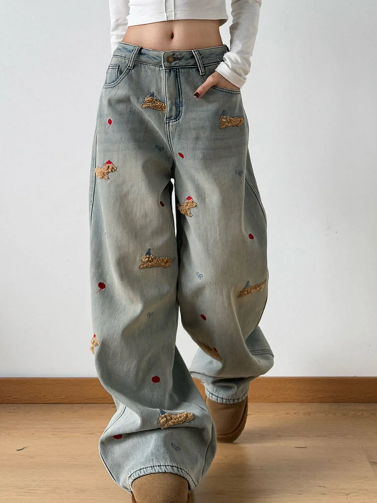 Vida broderade jeans – bild 3