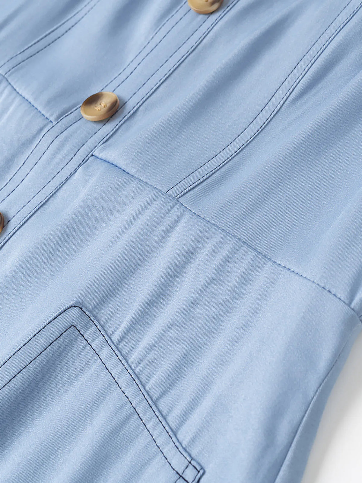 Jeansklänning i denim med hjärtformad urringning – bild 11