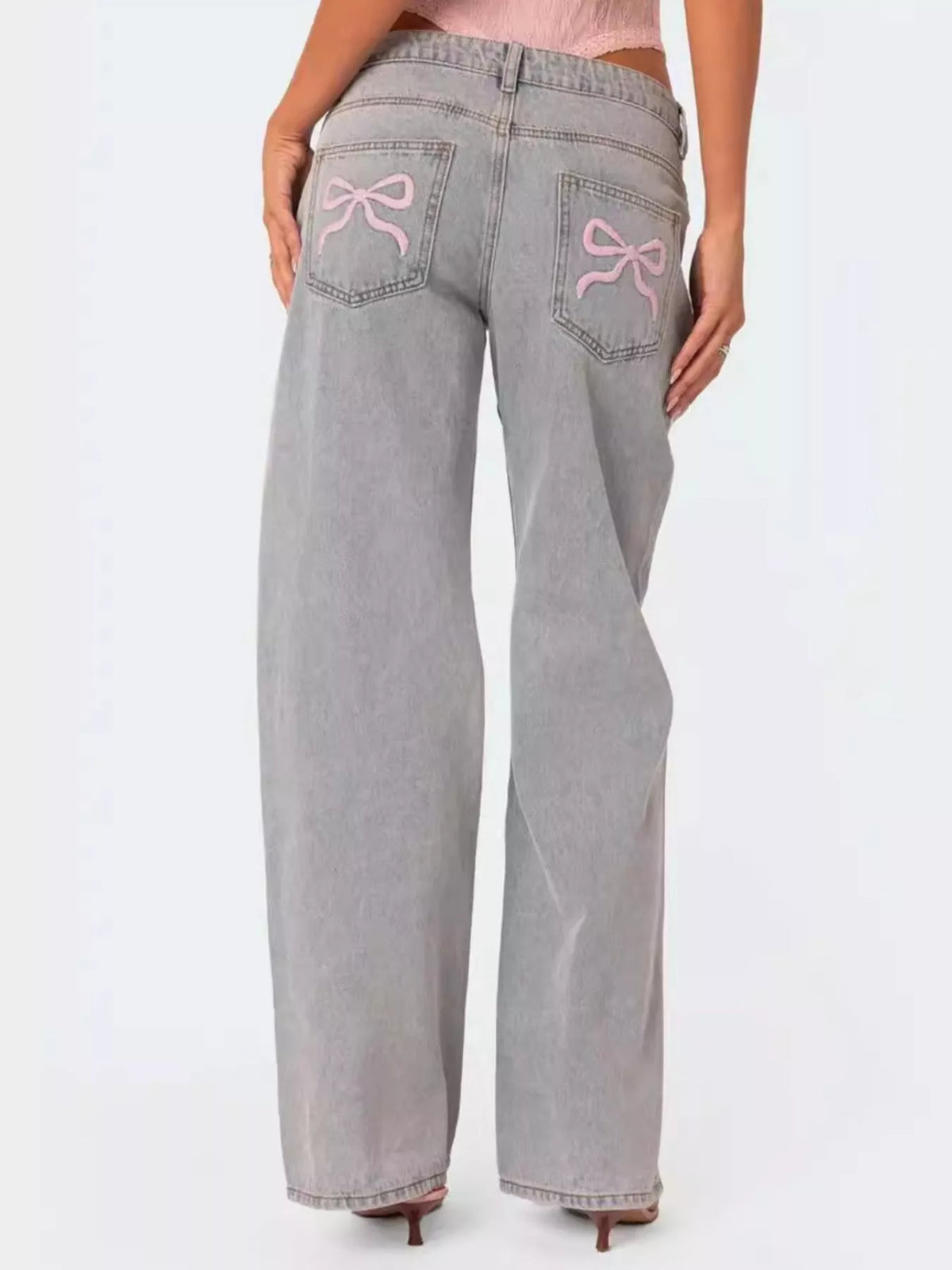 Vida jeans med grå tvätt – bild 4