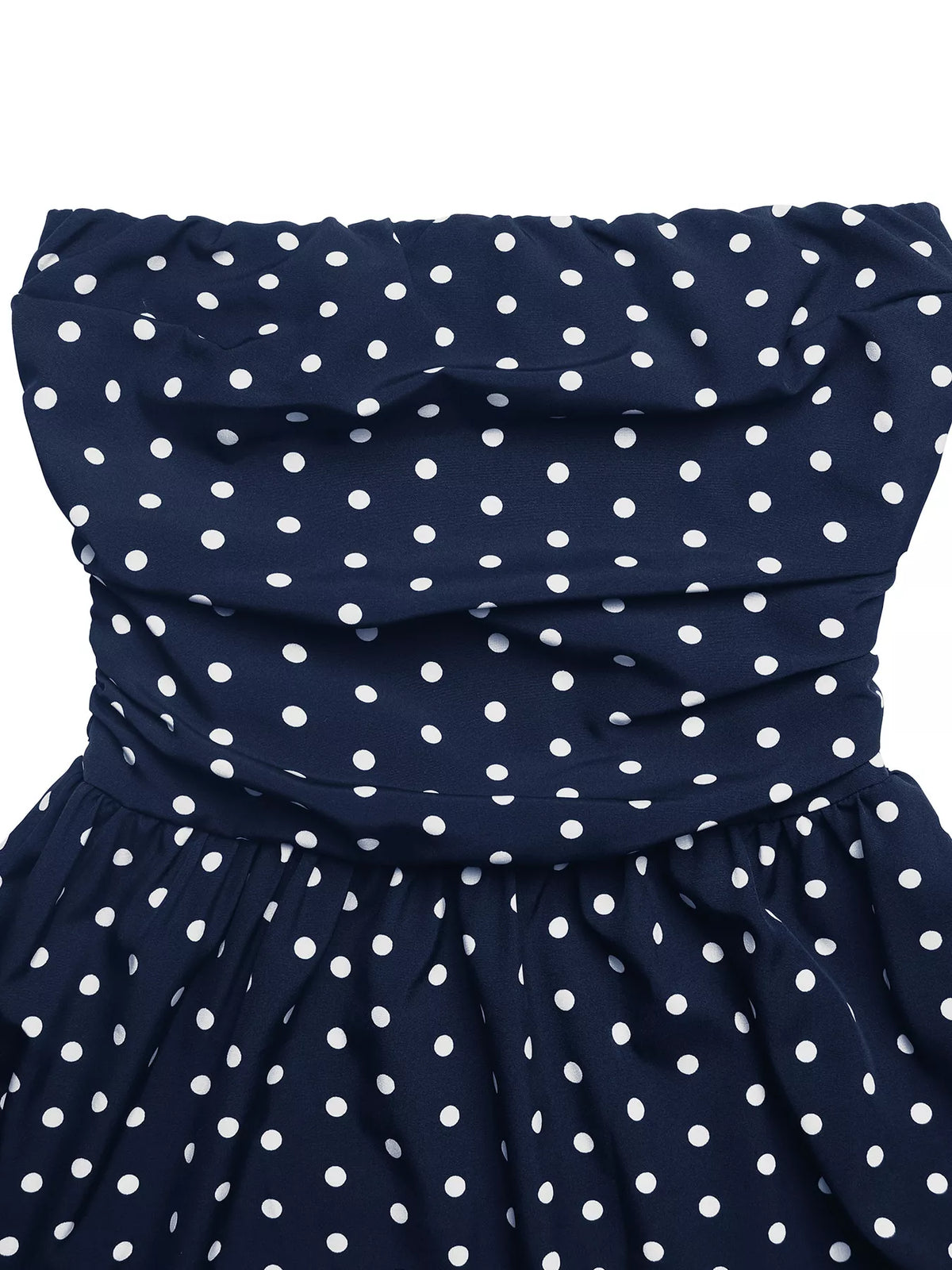 Prickig smockad utställd maxiklänning i polyester – bild 8