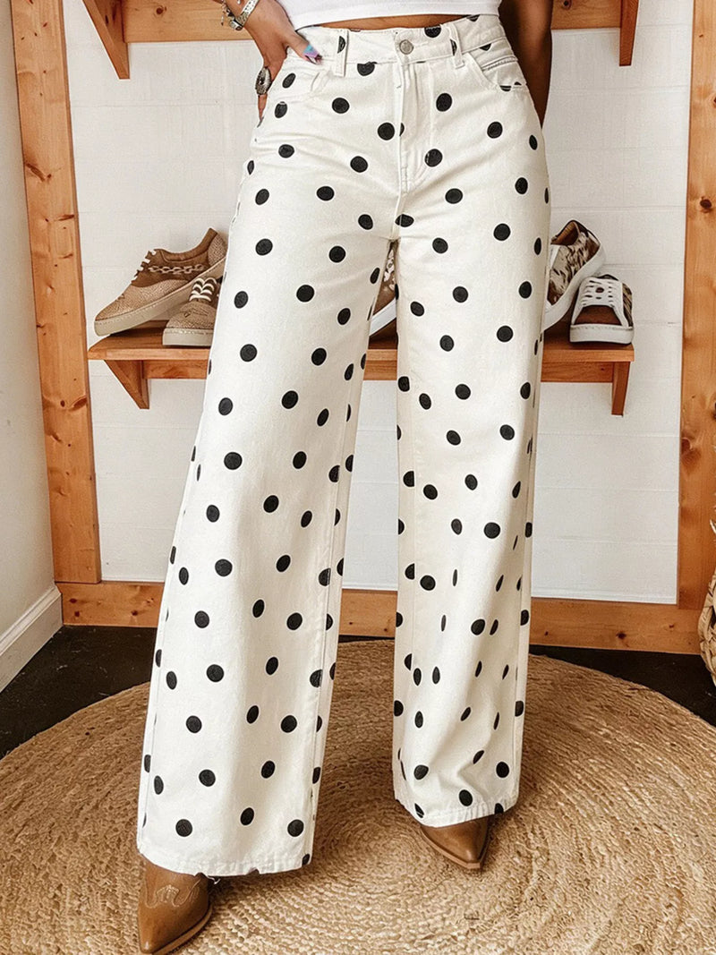 Prickiga vida jeans med fickor