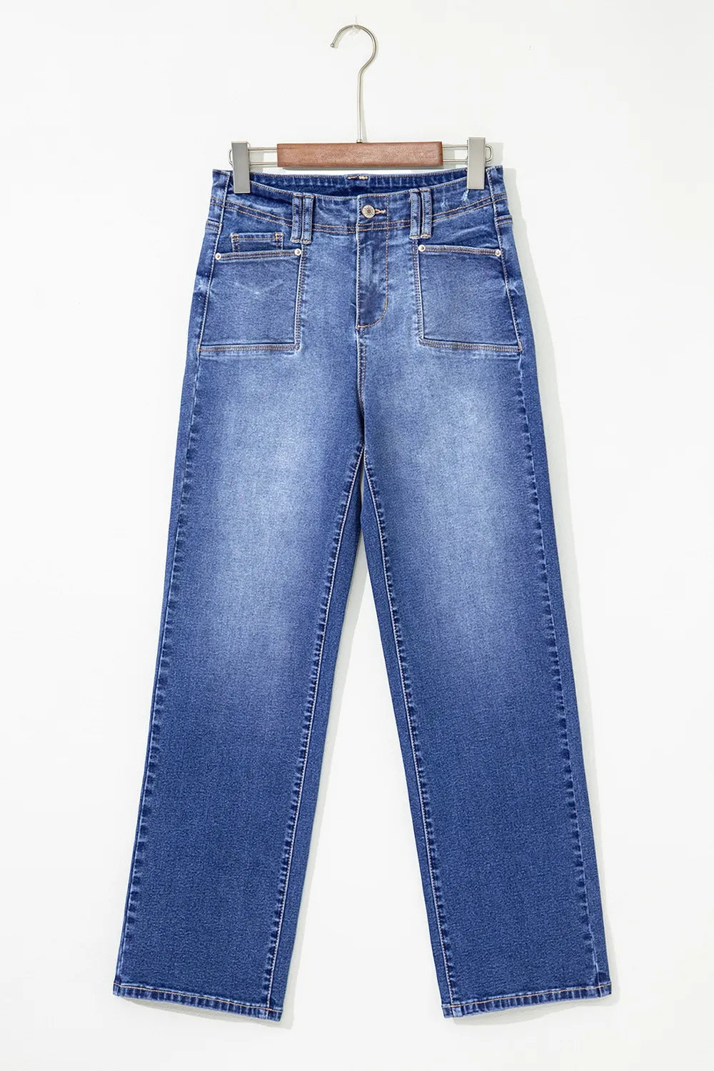 Vida jeans med hög midja och fickor – bild 16