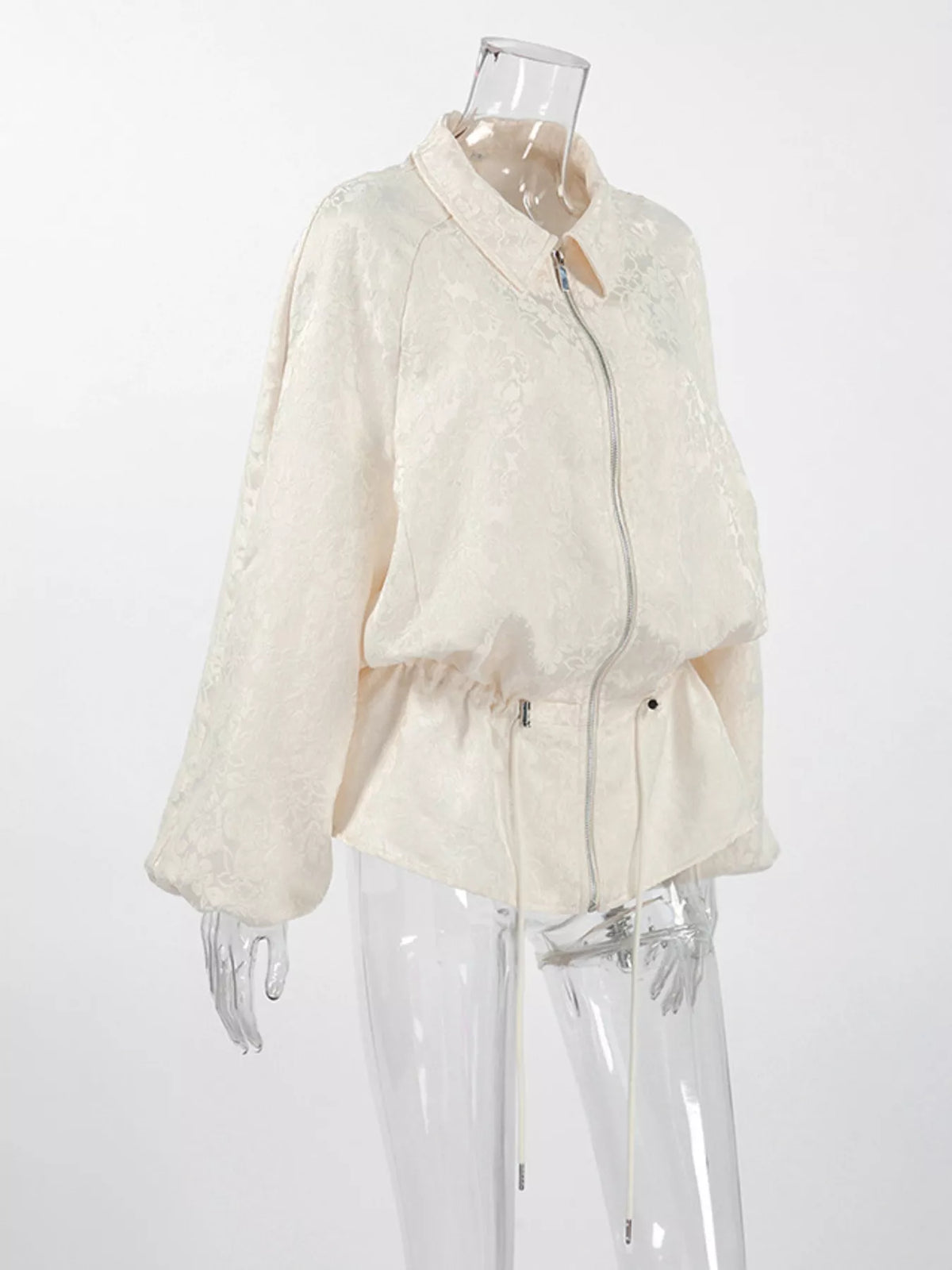 Jacquardvävd jacka med peplum – bild 7