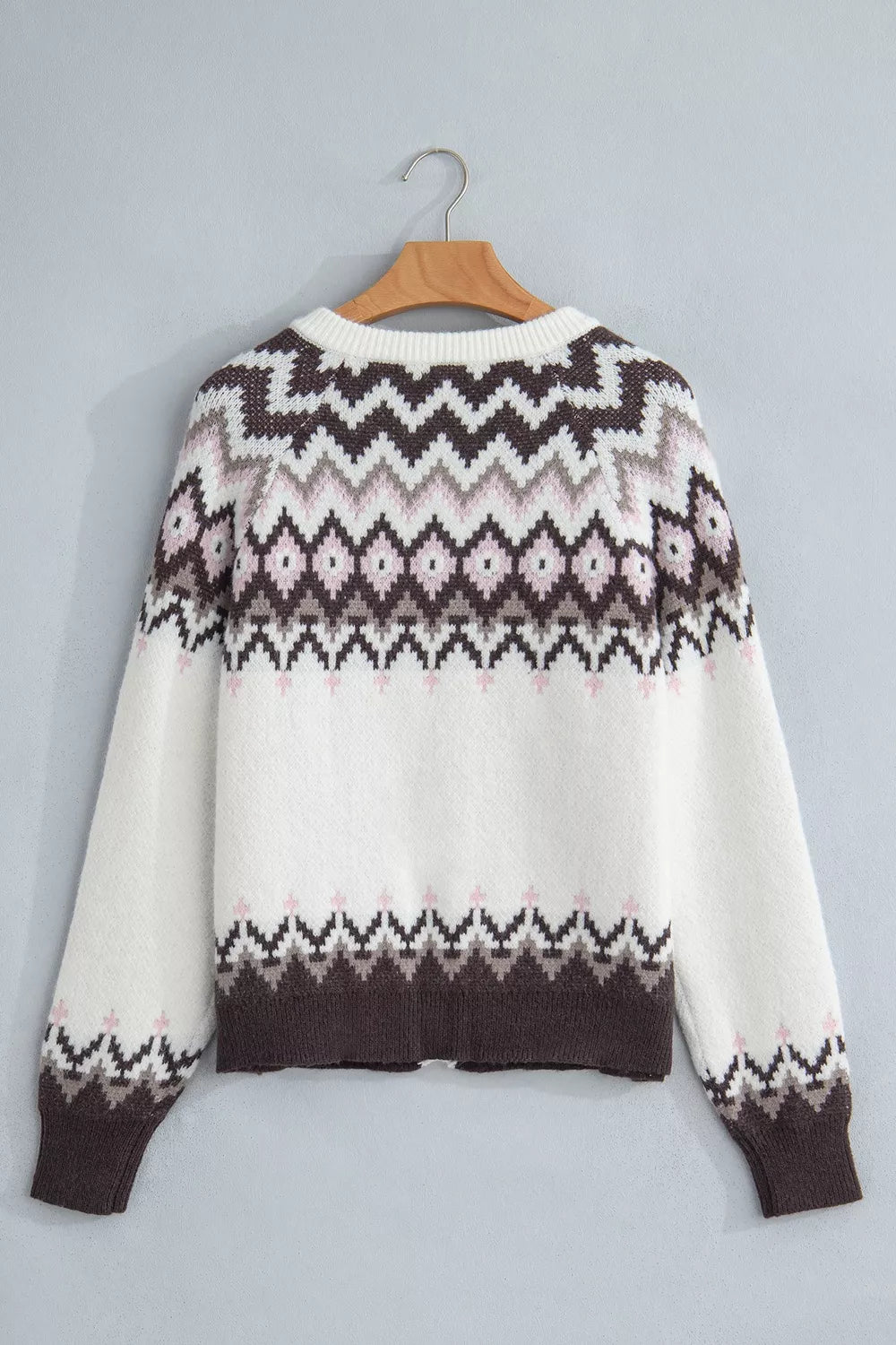 Geometriskt mönstrad cardigan – bild 8