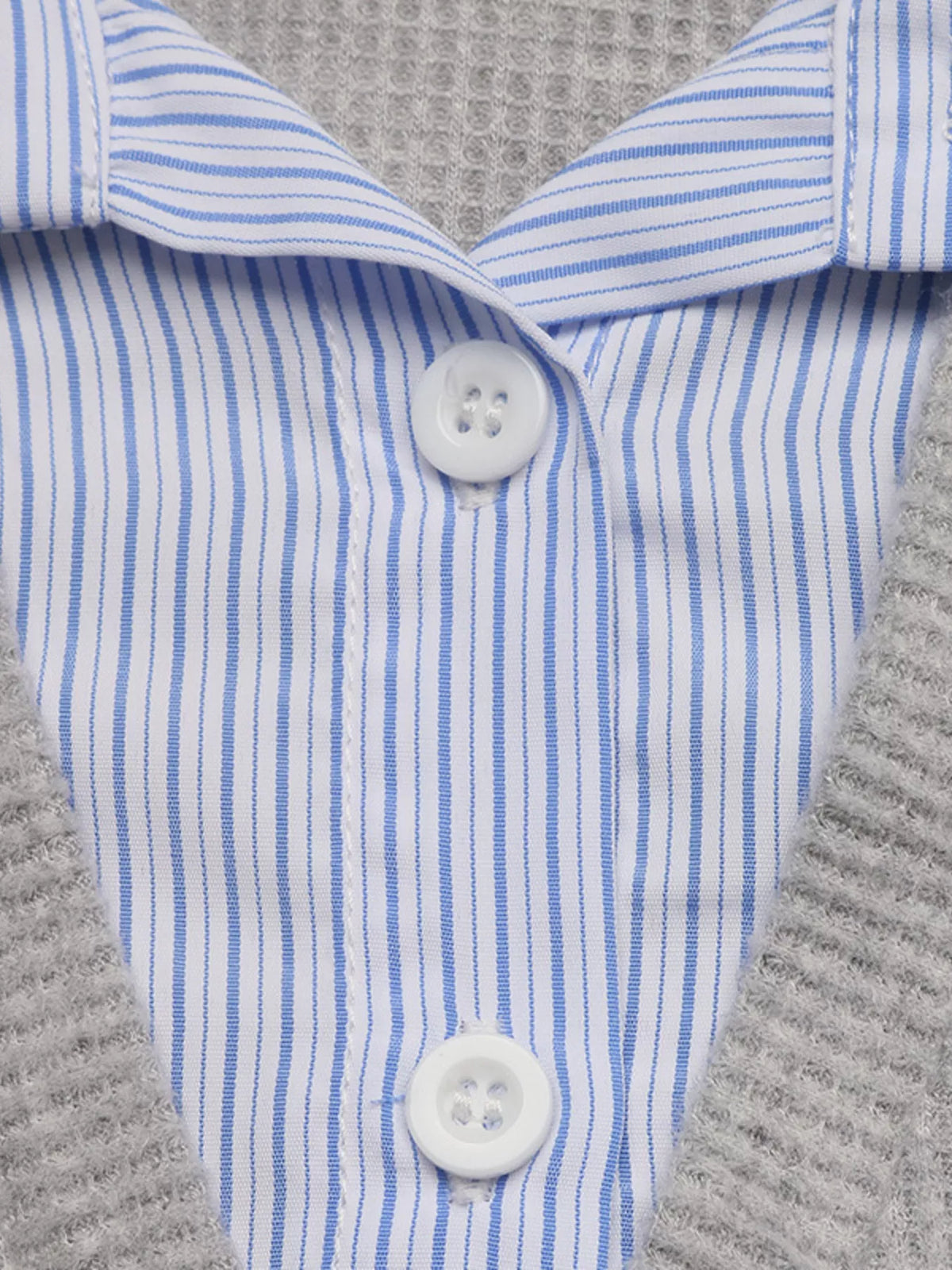 Randig sweatshirt med krage – bild 10