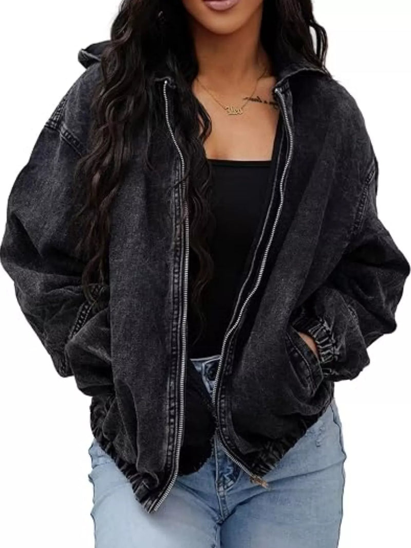 Oversize jacka i denim