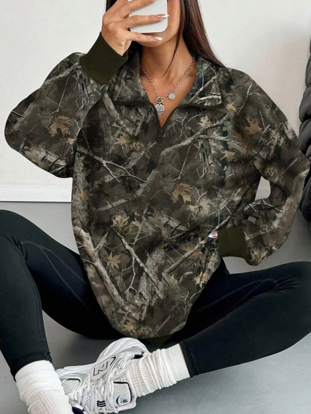 Ribbad sweatshirt med muddar – bild 9