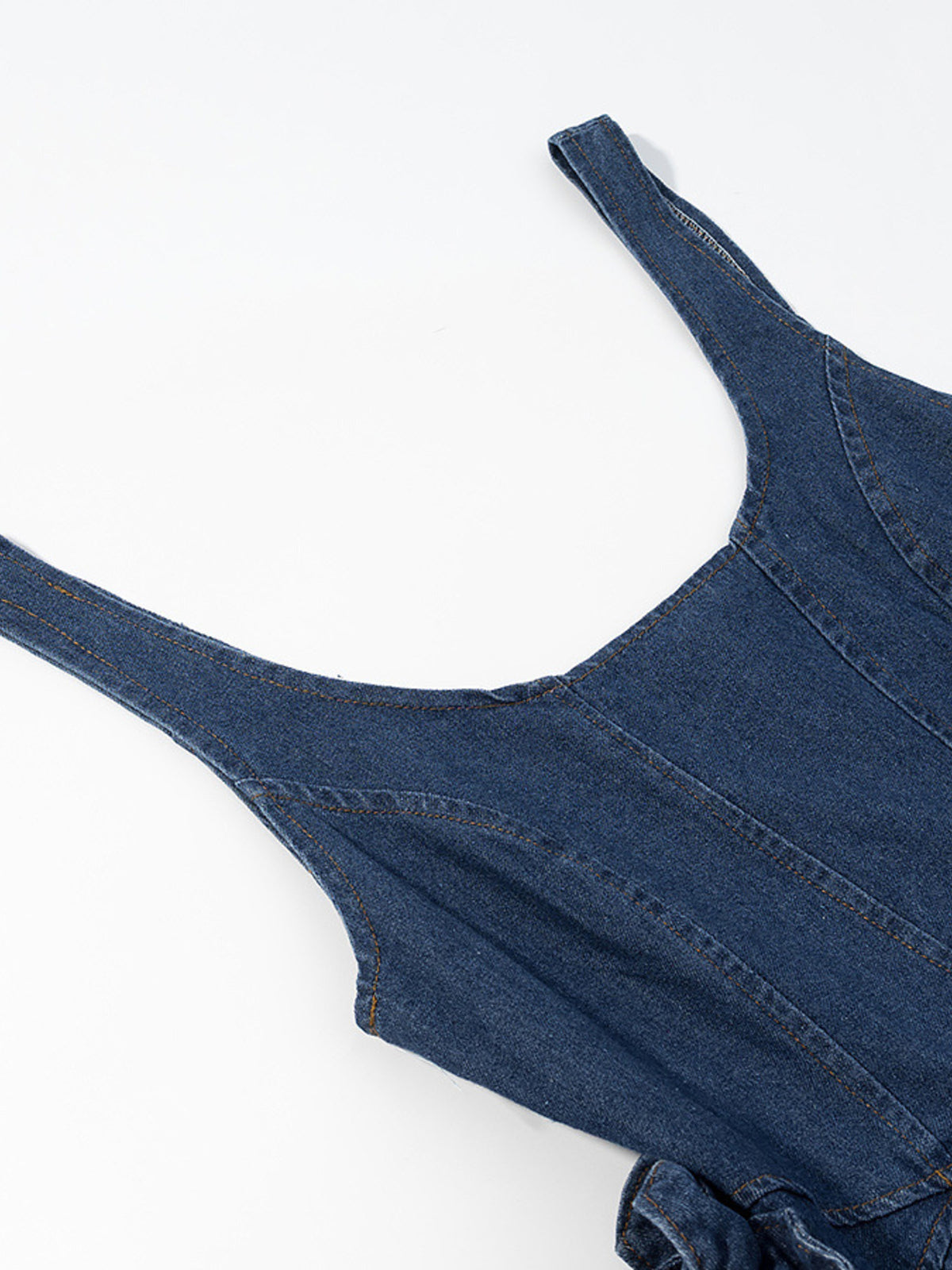 Blommig jeansklänning i denim – bild 8