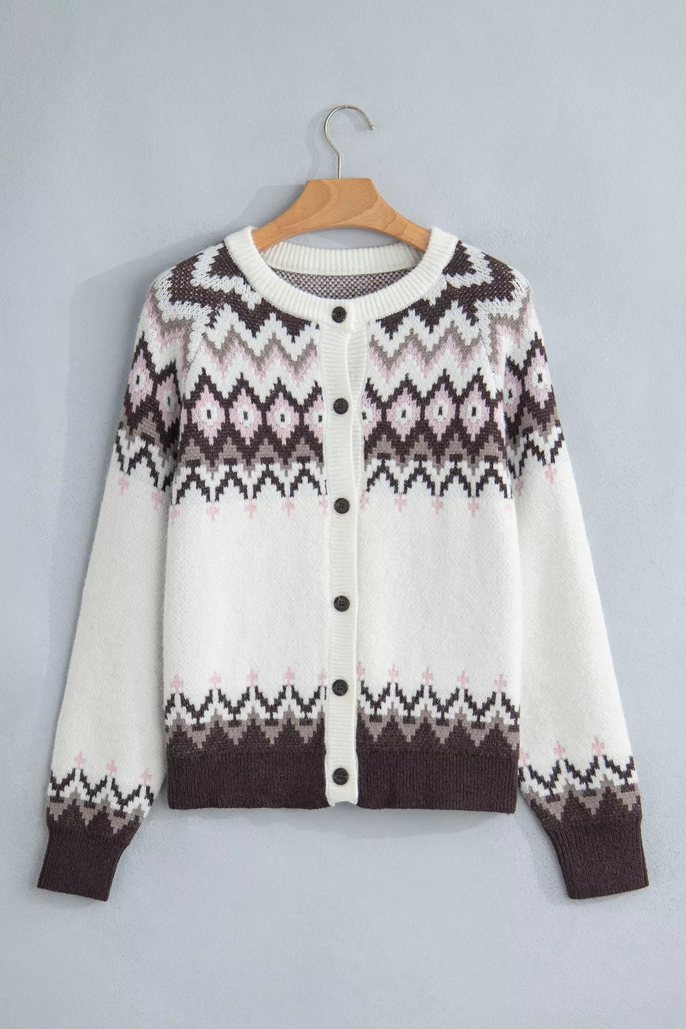 Geometriskt mönstrad cardigan – bild 7