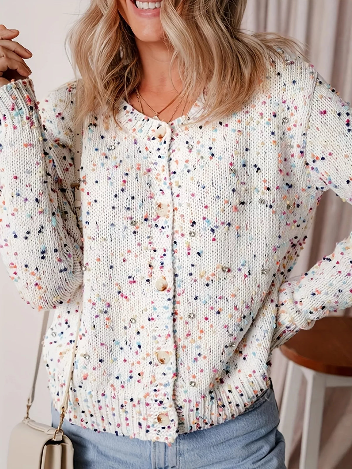 Strukturerad cardigan – bild 7