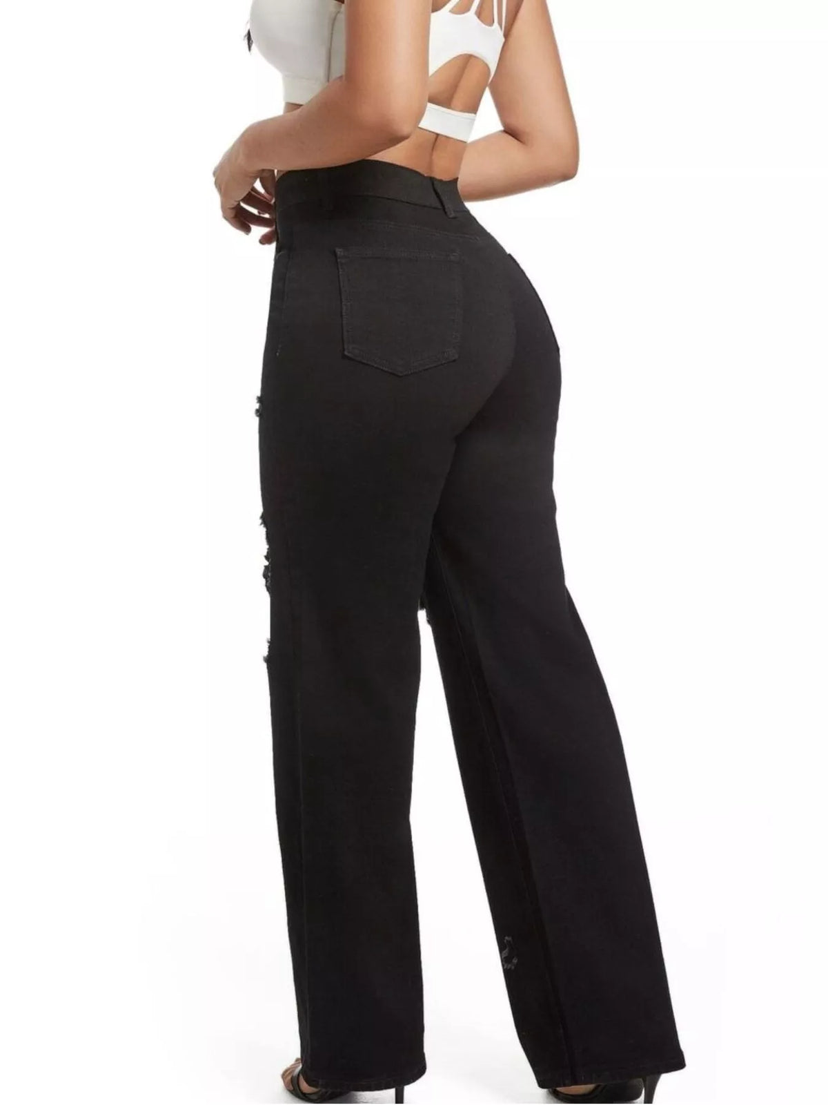 Vida jeans med slitningar och fickor – bild 19