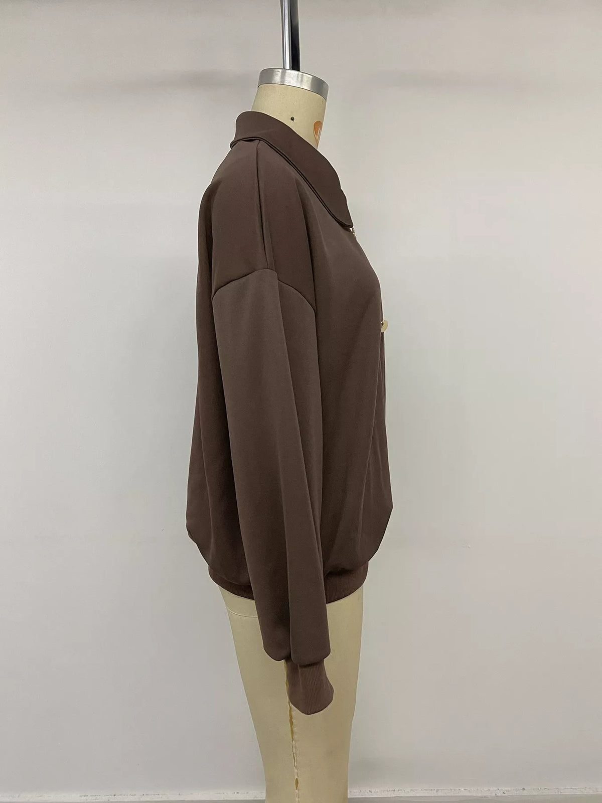 Sweatshirt med tryckknappar och polokrage – bild 12