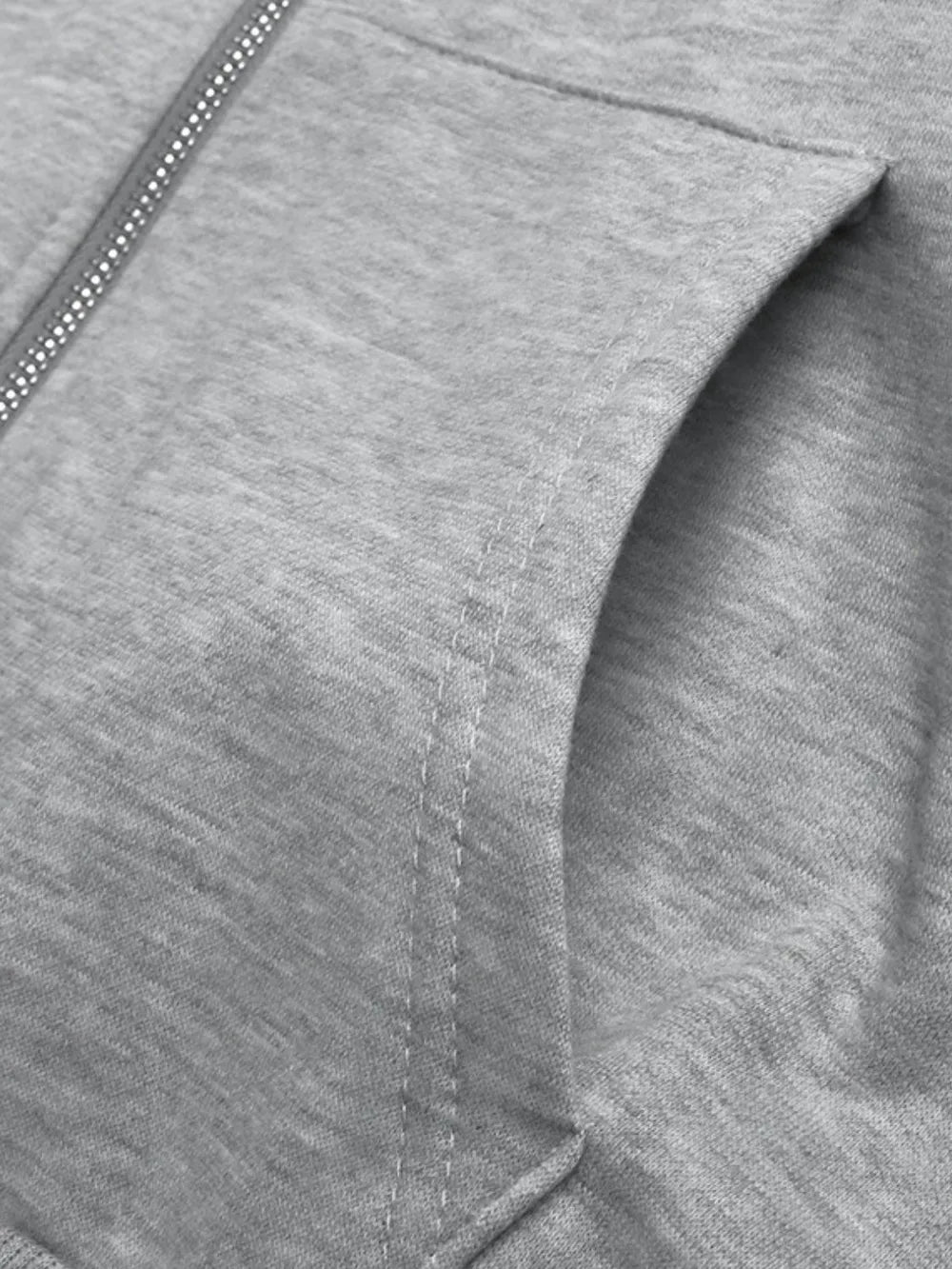 Långärmad hoodie med dragkedja – bild 6