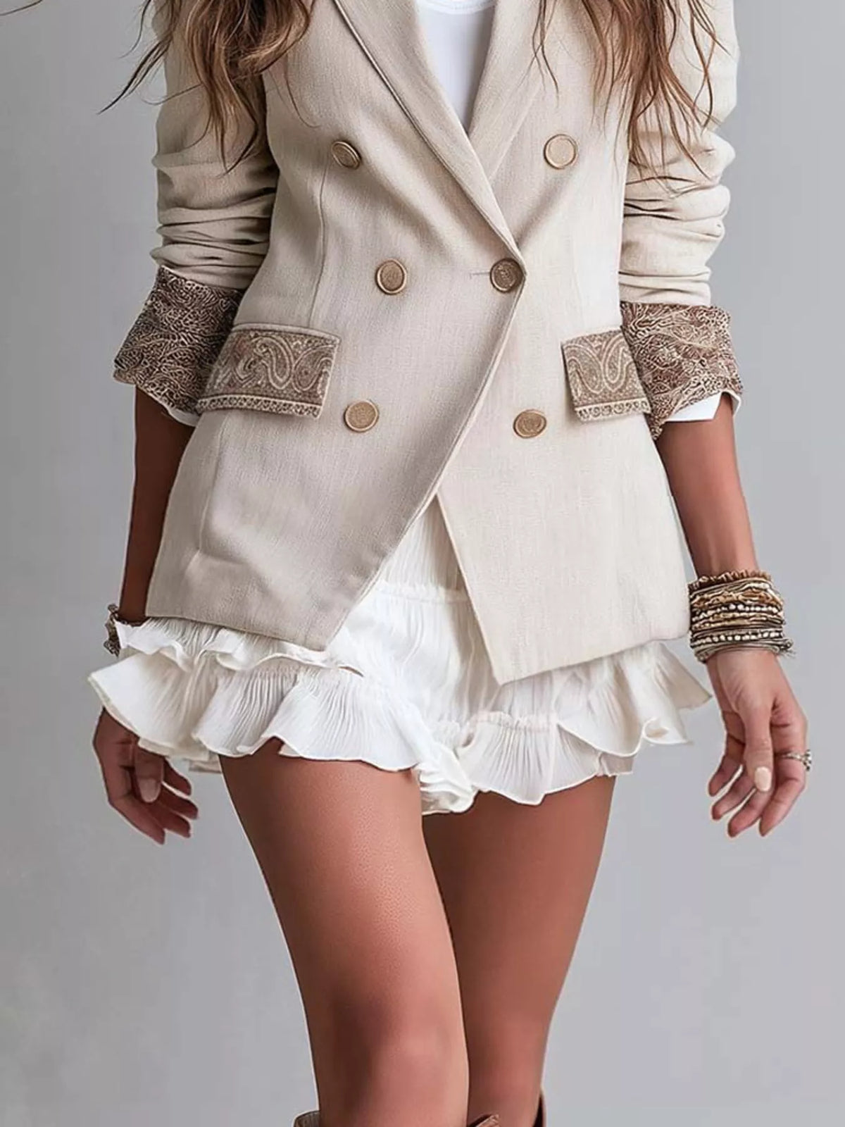 Dubbelknäppt blazer – bild 3