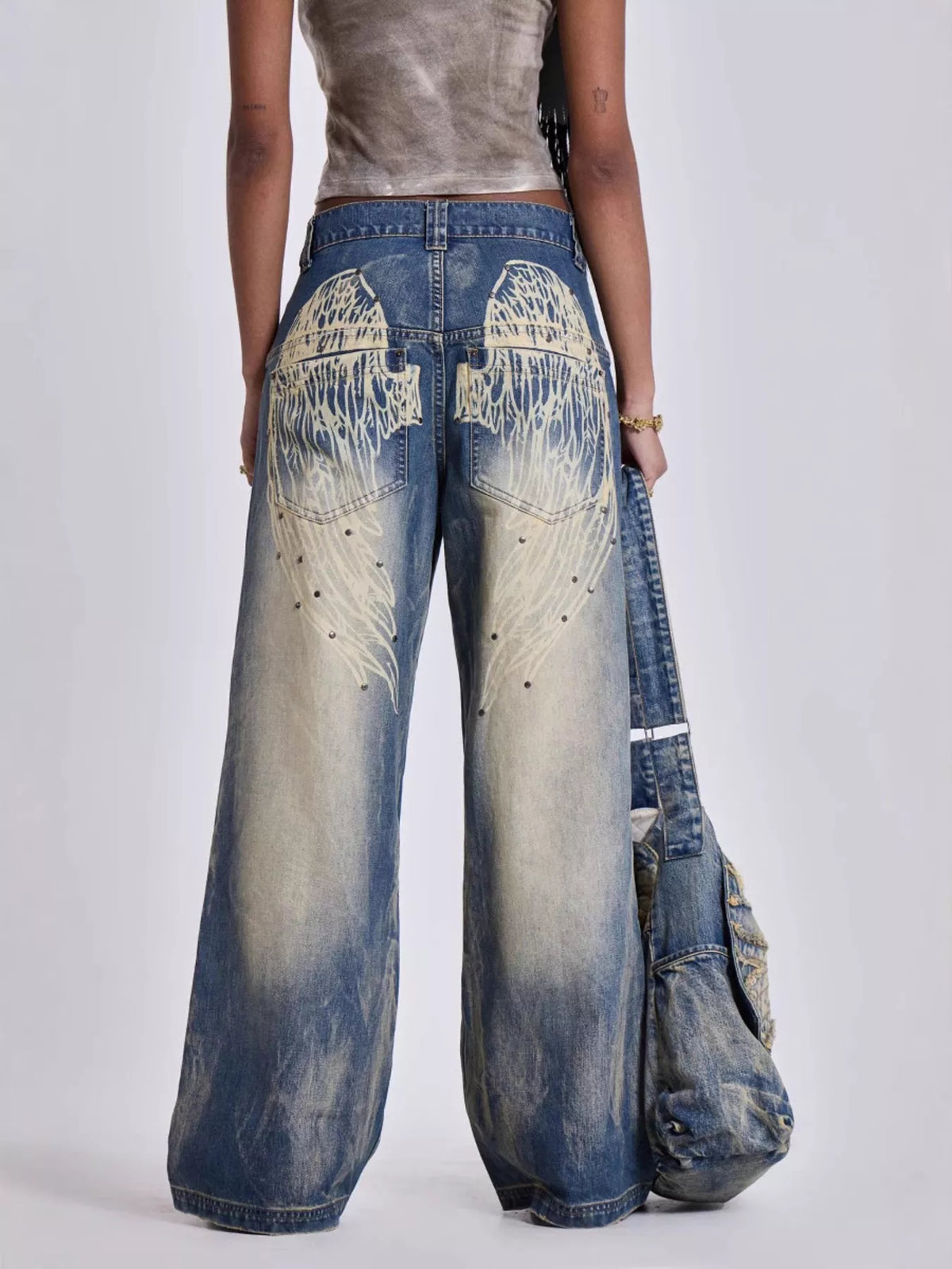 Vida jeans med nitar – bild 4