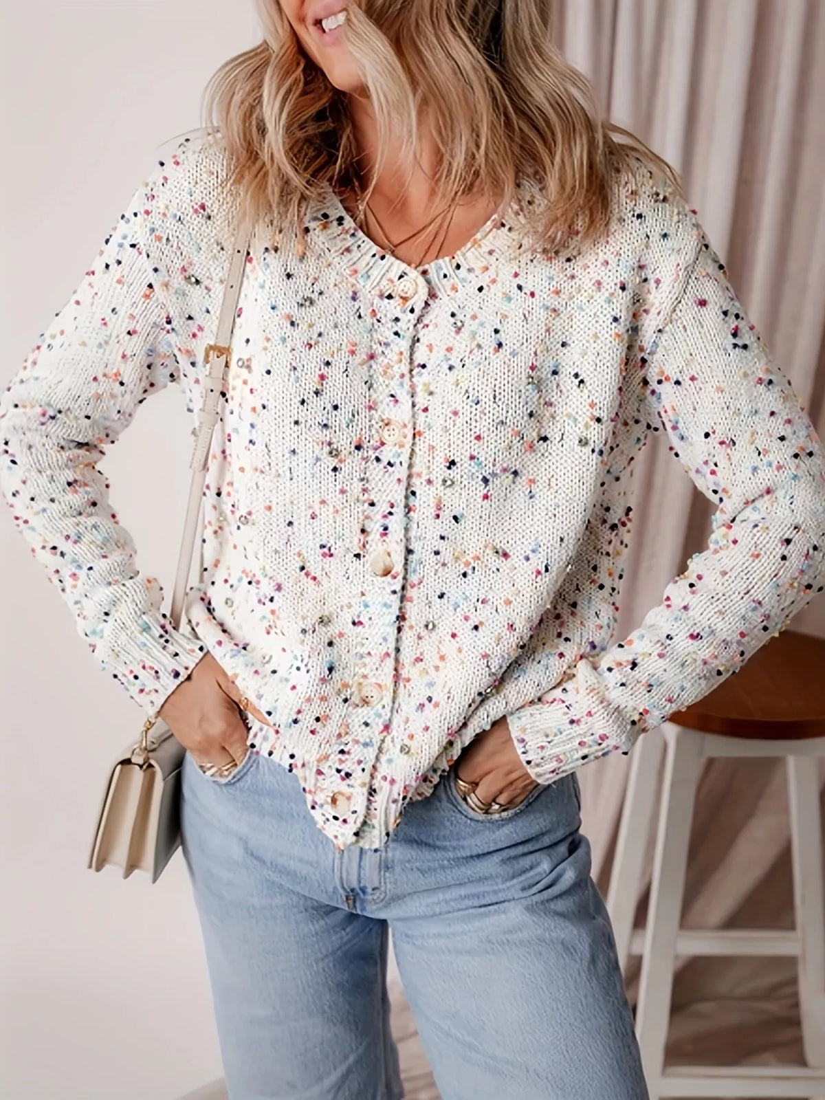 Strukturerad cardigan – bild 5