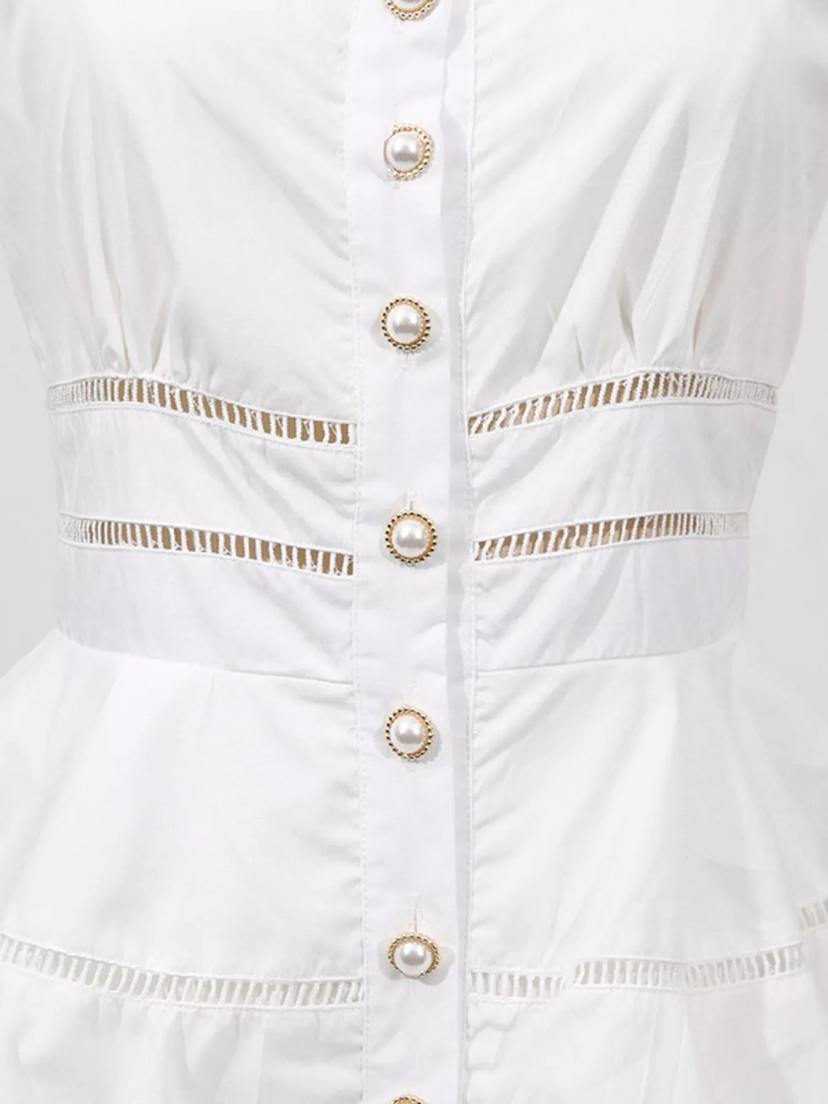 Broderad midiklänning i broderi anglaise – bild 7