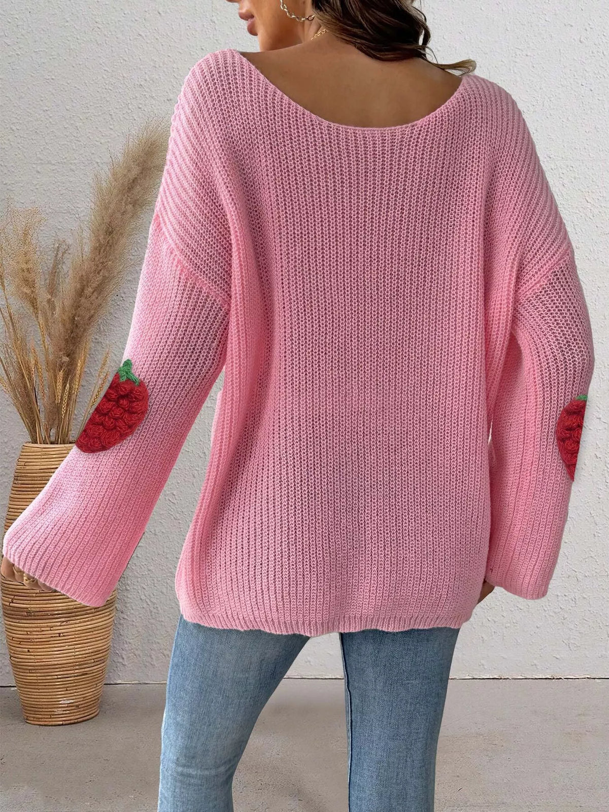 Oversize tröja med jordgubbsmotiv – bild 12