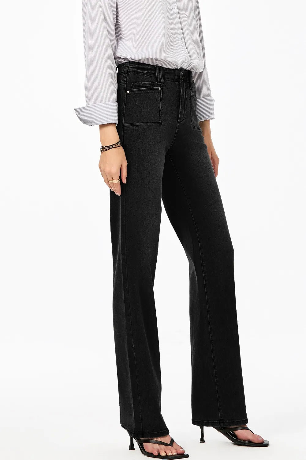 Vida jeans med hög midja och fickor – bild 27