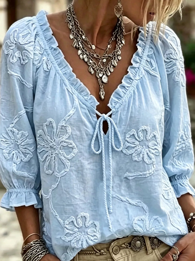 Blommig blus