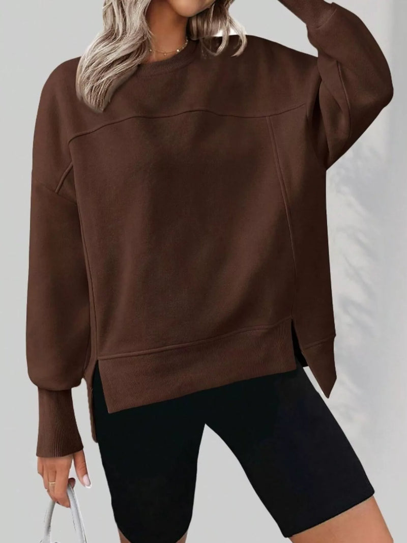 Oversize sweatshirt med rund halsringning
