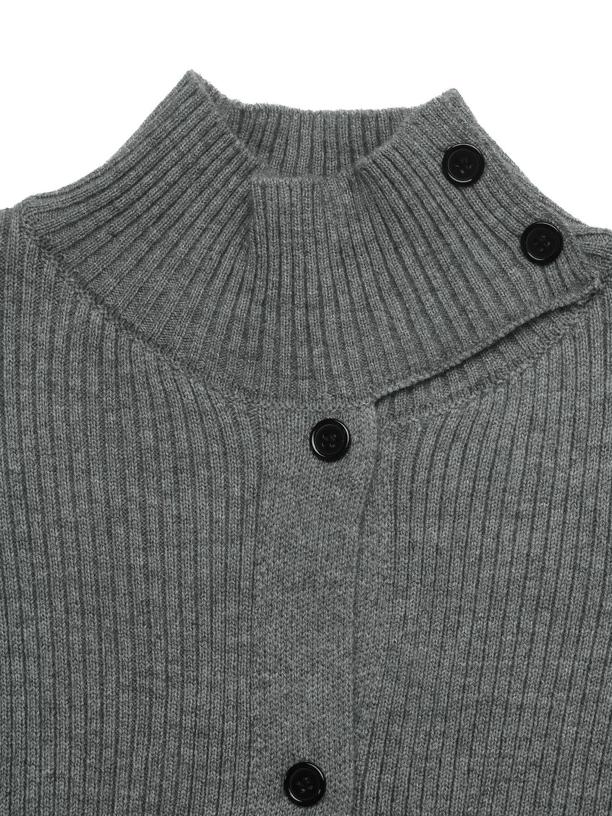 Cardigan med hög krage och knappstängning – bild 9