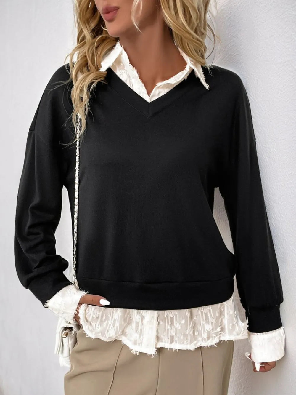 Skiktad sweatshirt – bild 3