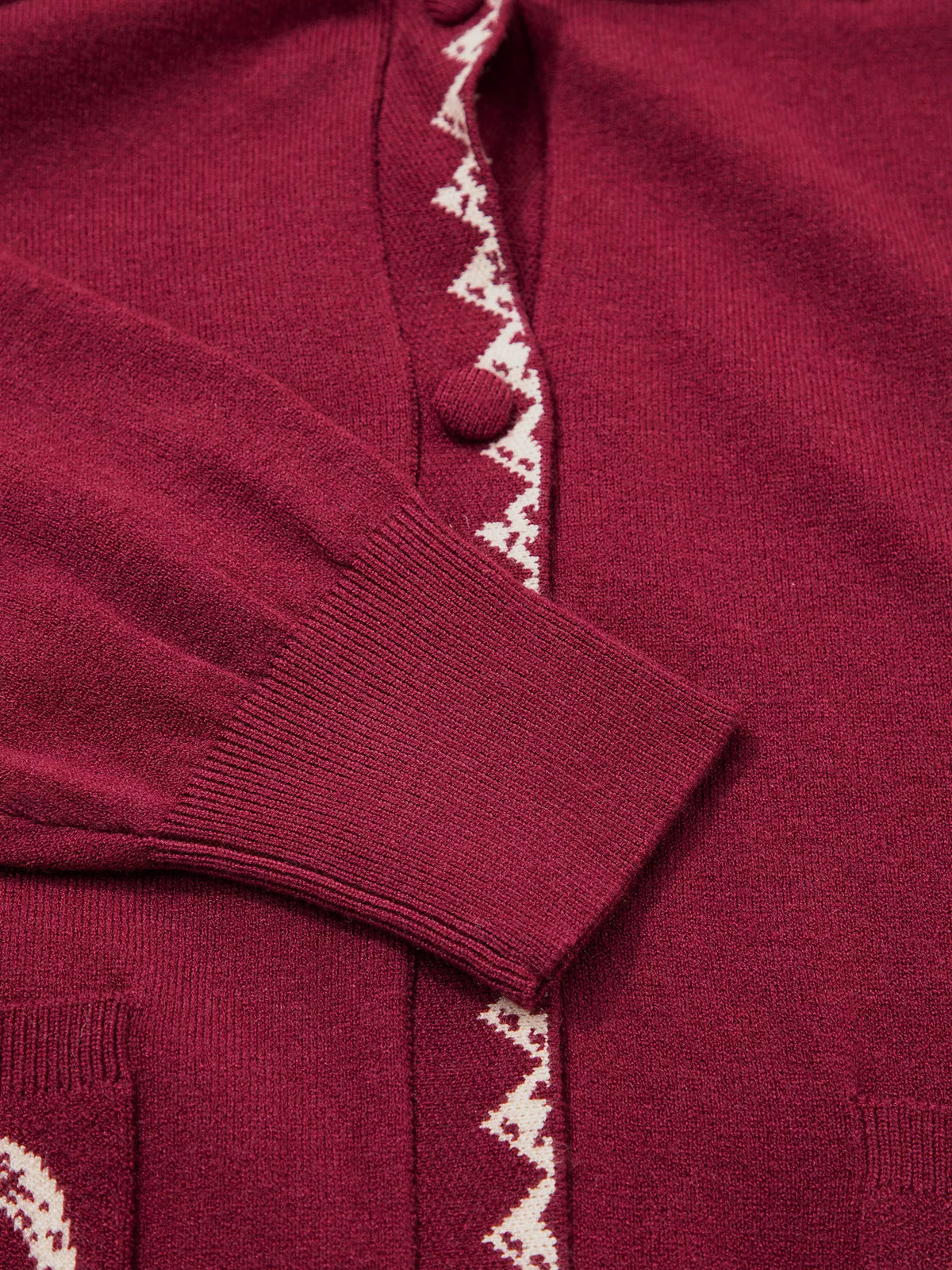 Långärmad cardigan med krage – bild 9