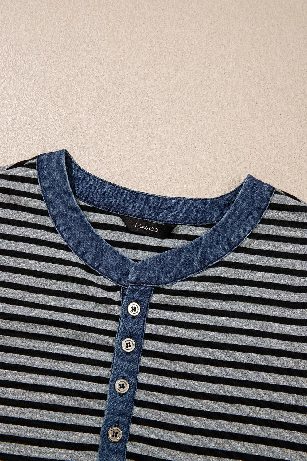 Randig topp i denim – bild 10