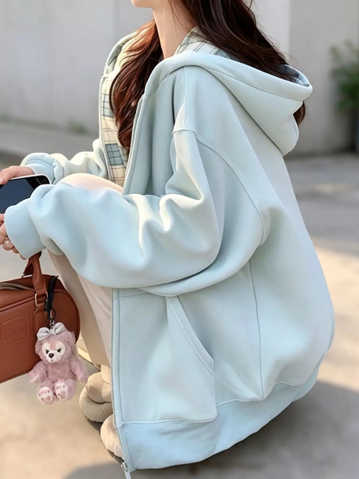 Rutig hoodie – bild 4